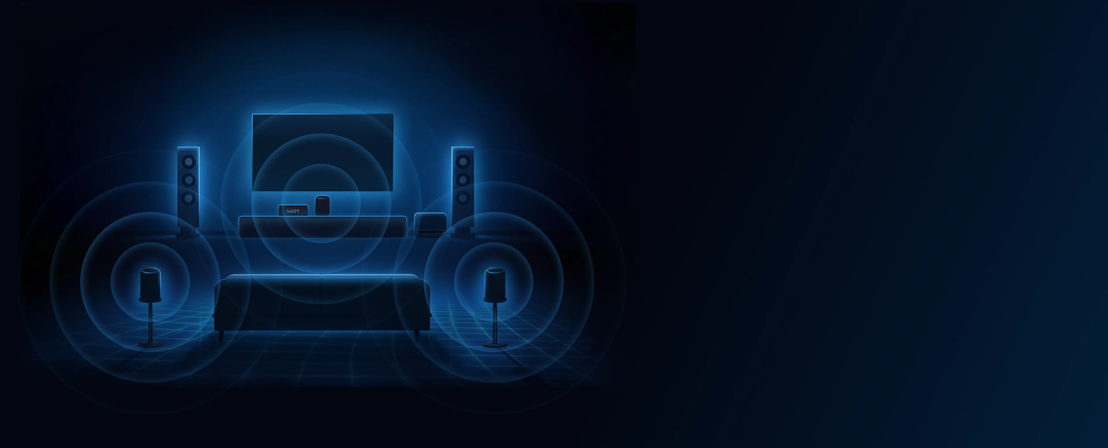 Cinematic surround sound setup