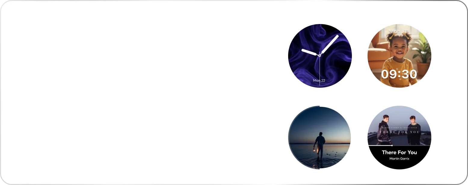 Custom clock faces and wallpapers