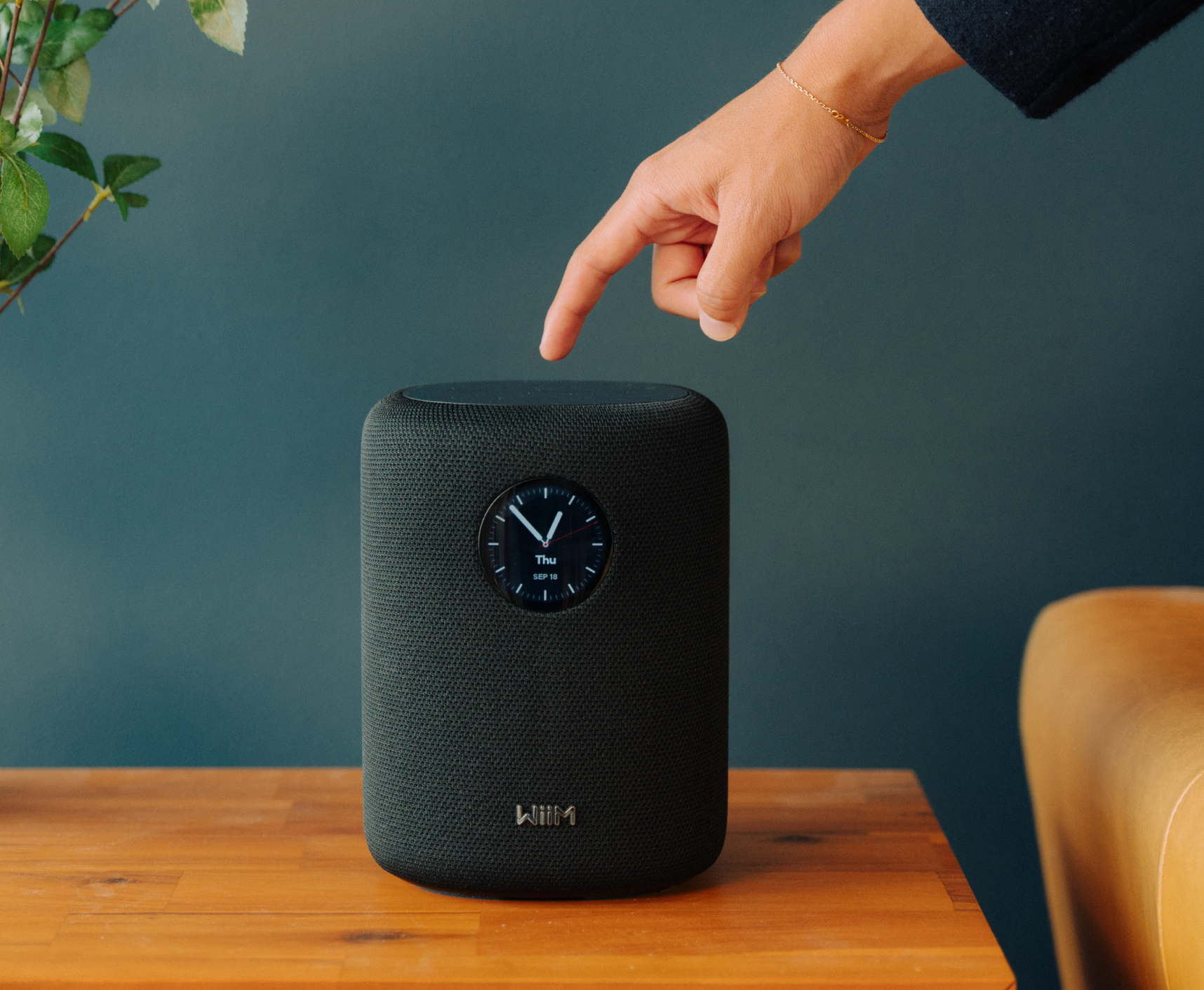 WiiM Sound on a side table