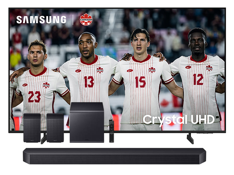 65" Samsung Crystal UHD 4K TV + Q-Series Soundbar - UN65U8000HFXZC-HW-Q990F/ZC