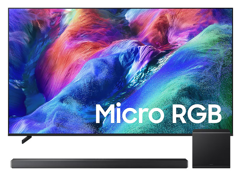 75" Samsung Micro RGB R85H Smart TV + Q-Series Soundbar - MRN75R85HAFXZC-HW-QS700F/ZC